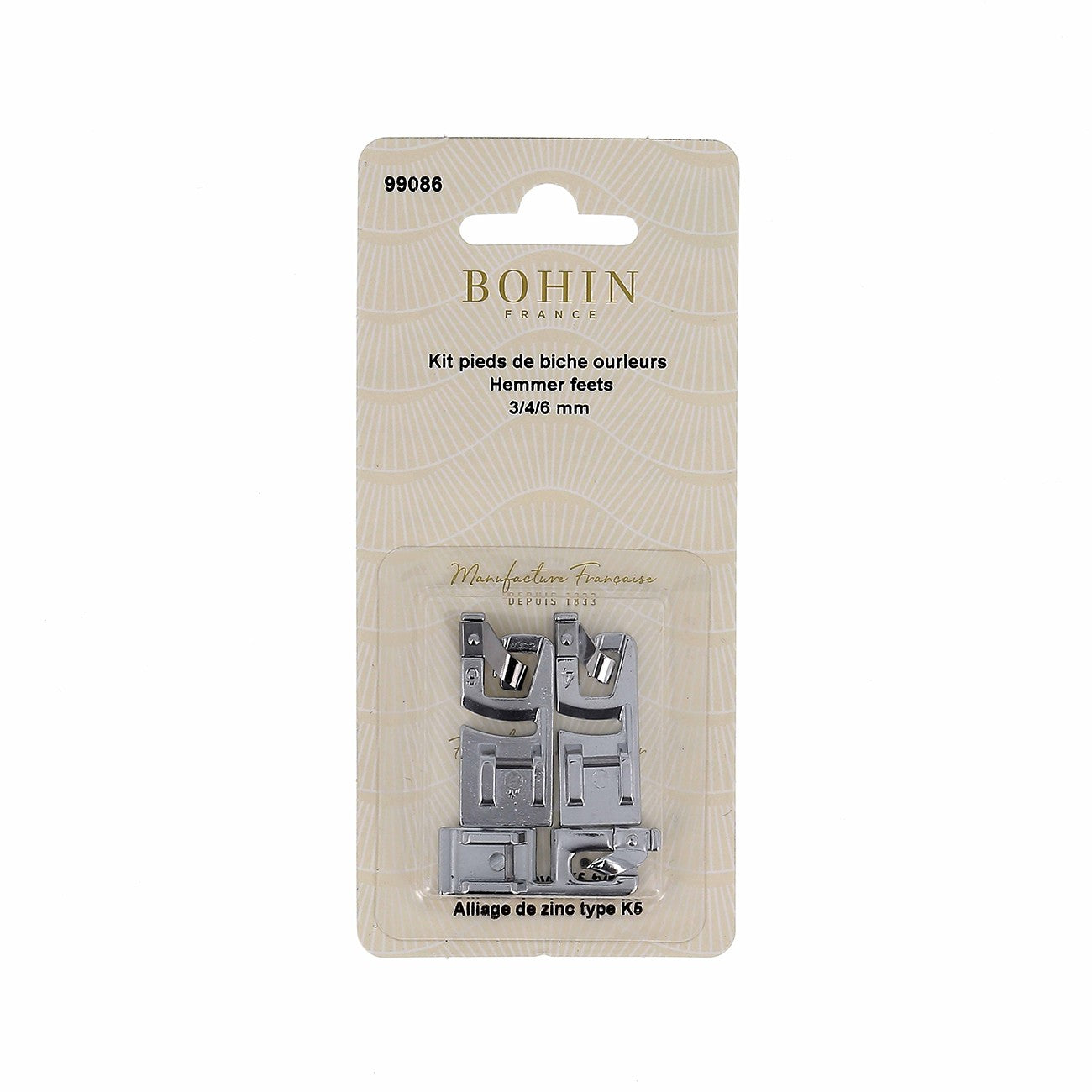 Rolled Hemmer Foot Set 3 4 6mm