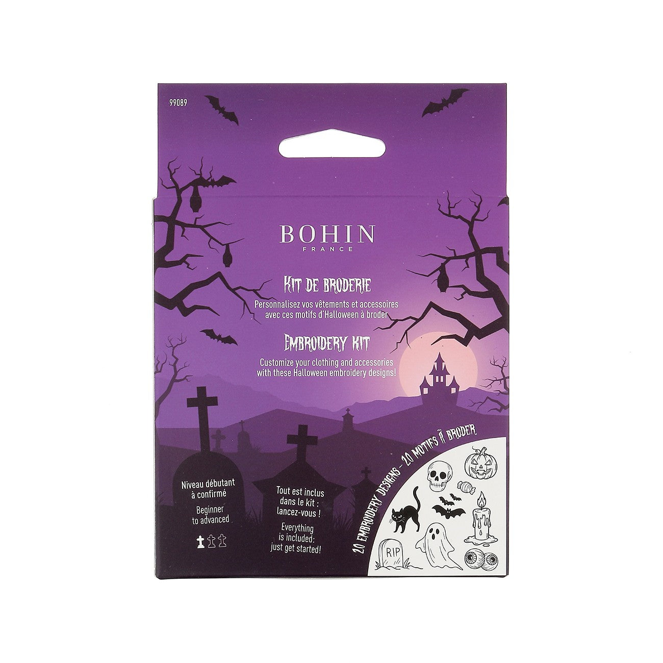 Halloween Water Soluble Embroidery Kit 20pk