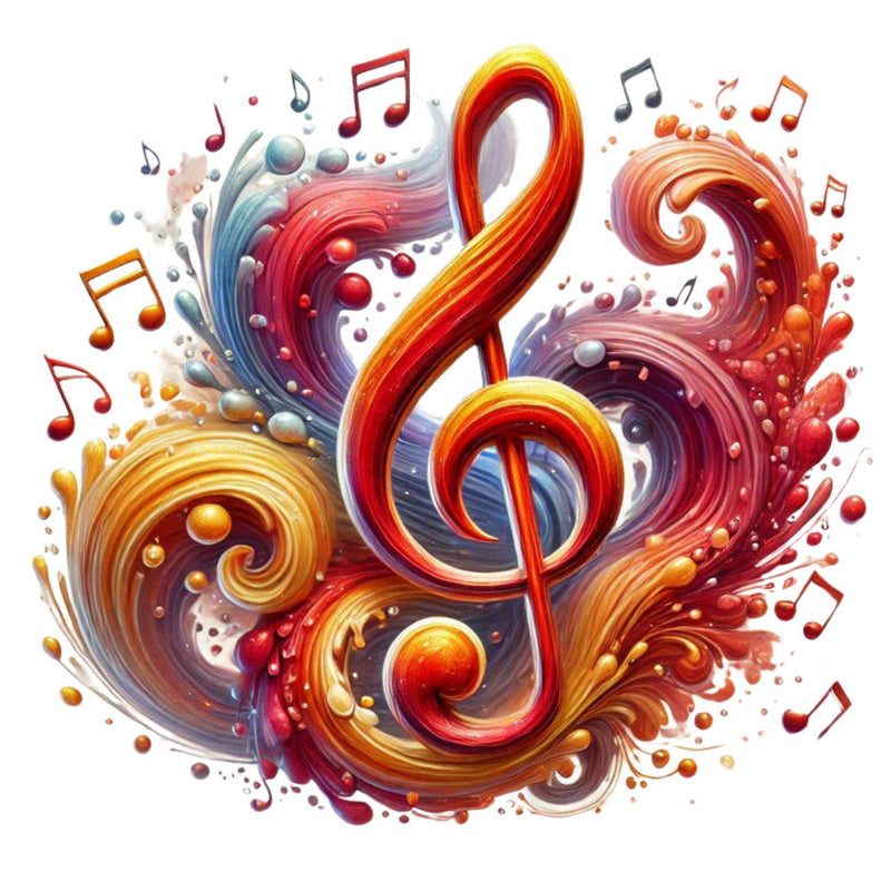 Musical Notes Fabric Panel 1