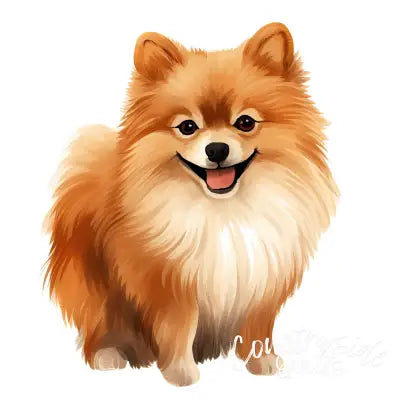 Watercolor Dogs Fabric Panel 5