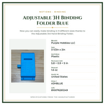 Product Specifications – Adjustable 3H Binding Folder Blue