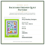 Product Specifications – Backyard Friends Quilt Pattern