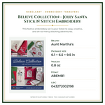 Product Specifications – Believe Collection - Jolly Santa Stick N Stitch Embroidery