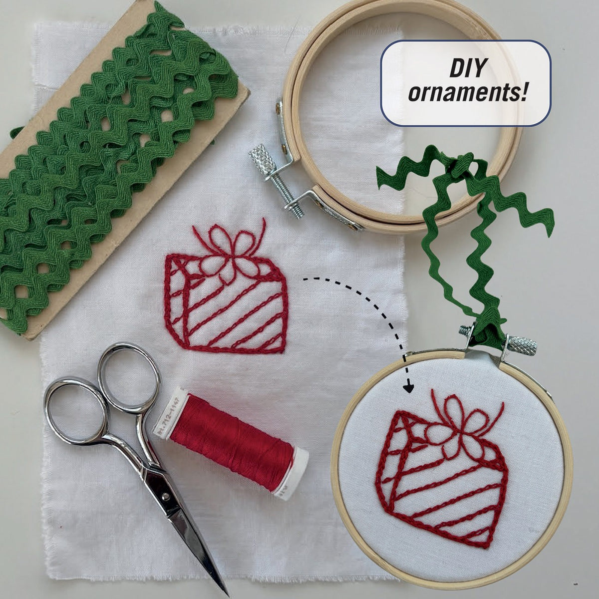 Believe Collection - Jolly Santa Stick N Stitch Embroidery