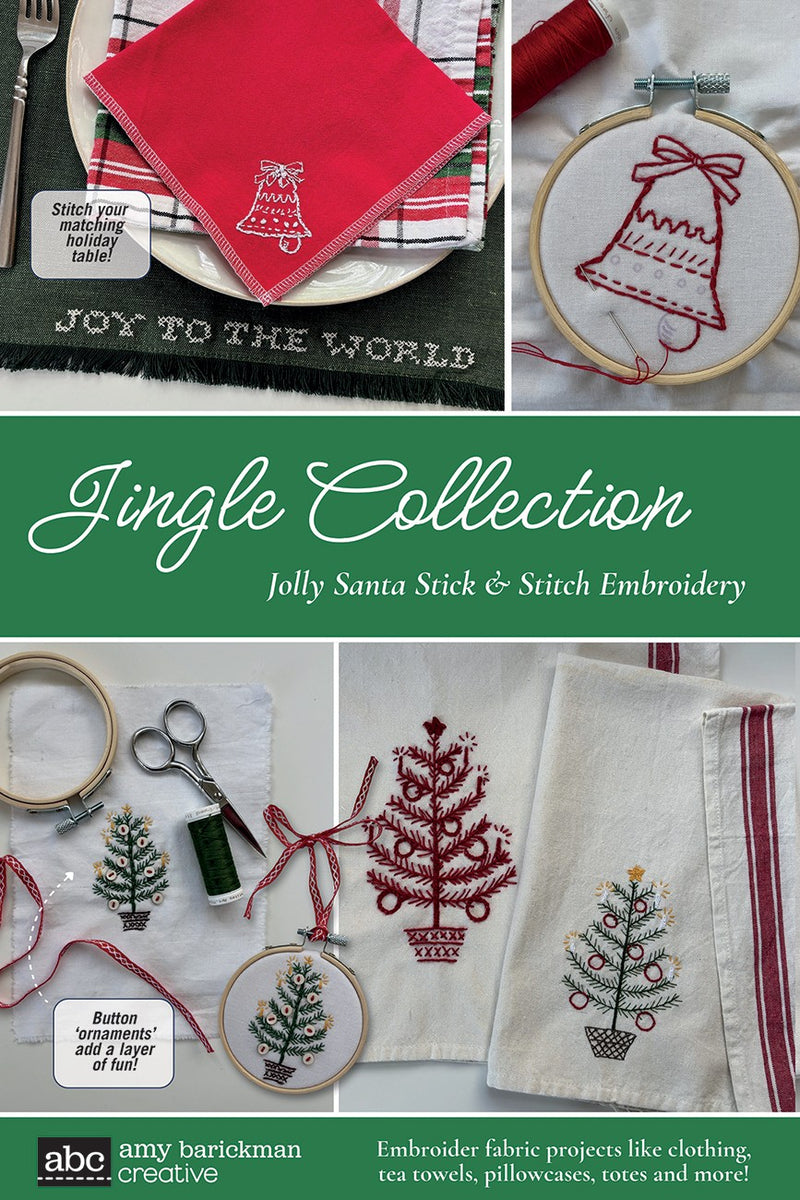 Jingle Collection - Jolly Santa Stick N Stitch Embroidery