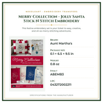 Product Specifications – Merry Collection - Jolly Santa Stick N Stitch Embroidery
