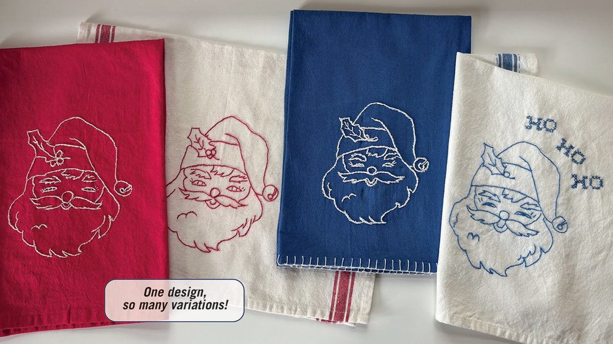 Merry Collection - Jolly Santa Stick N Stitch Embroidery