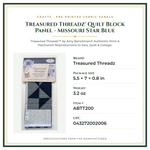 Product Specifications – Treasured Threadz® Quilt Block Panel - Missouri Star Blue