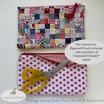 Treasured Threadz® Quilt Block Panel - Postage Stamp Retro