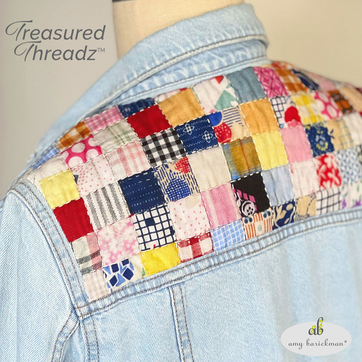 Treasured Threadz® Quilt Block Panel - Postage Stamp Retro