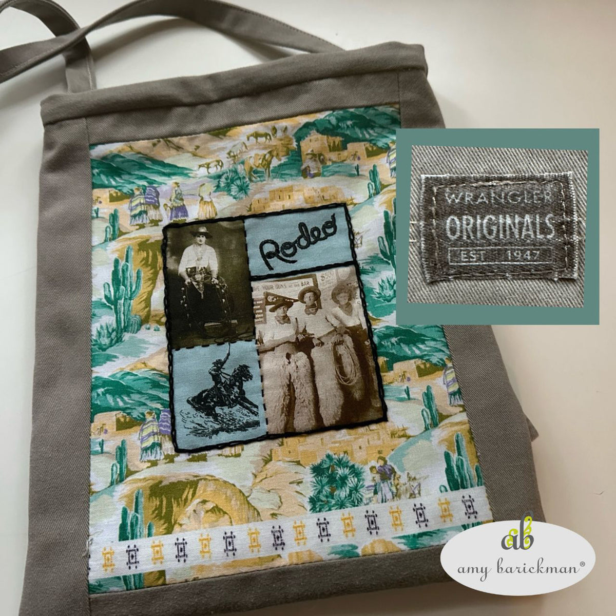 Treasured Threadz® Collage Panel - Western Rodeo
