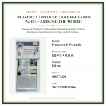 Product Specifications – Treasured Threadz® Collage Fabric Panel - Around the World