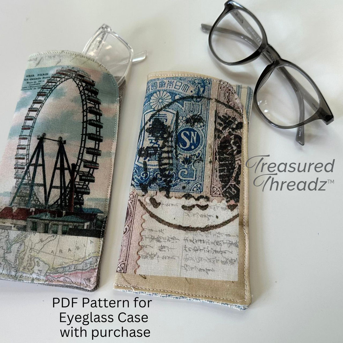 Treasured Threadz® Collage Fabric Panel - Around the World