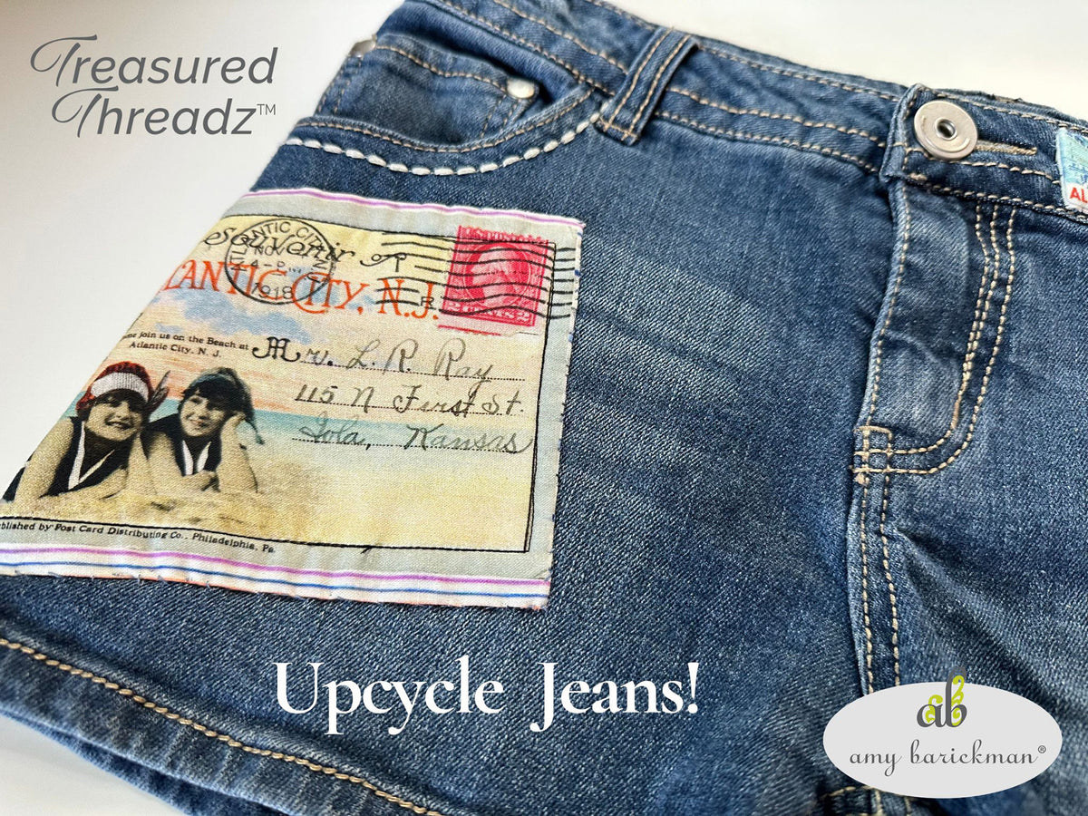 Treasured Threadz® Collage Fabric Panel - Around the World
