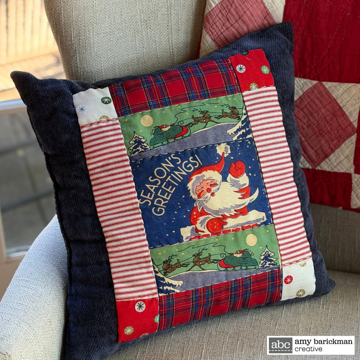 Treasured Threadz® Fabric Panel - Santa's Sleigh Ride