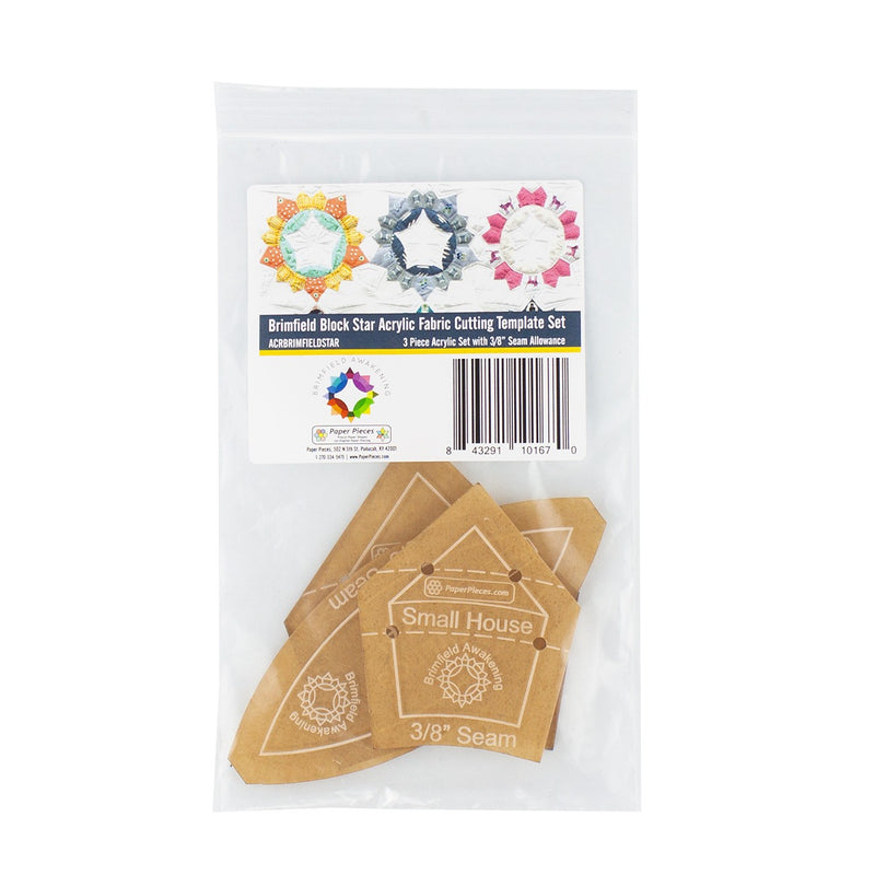 Acrylic Fabric Cutting Templates for Brimfield Block 3pc