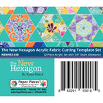 Acrylic Fabric Cutting Template Set of Hexagons 32pc