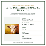 Product Specifications – A Handsome Hereford Panel 20in x 14in