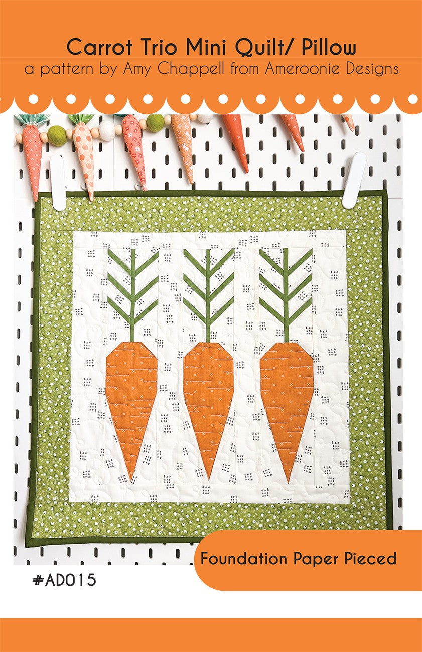 Carrot Trio Mini Quilt/Pillow