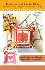 Plaid Love and Pumpkin Pillow