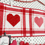 Plaid Love and pumpkin Table Runner