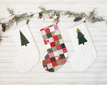 Tree and Patchwork Stockings