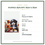 Product Specifications – poppies &puppy 16in x 16in
