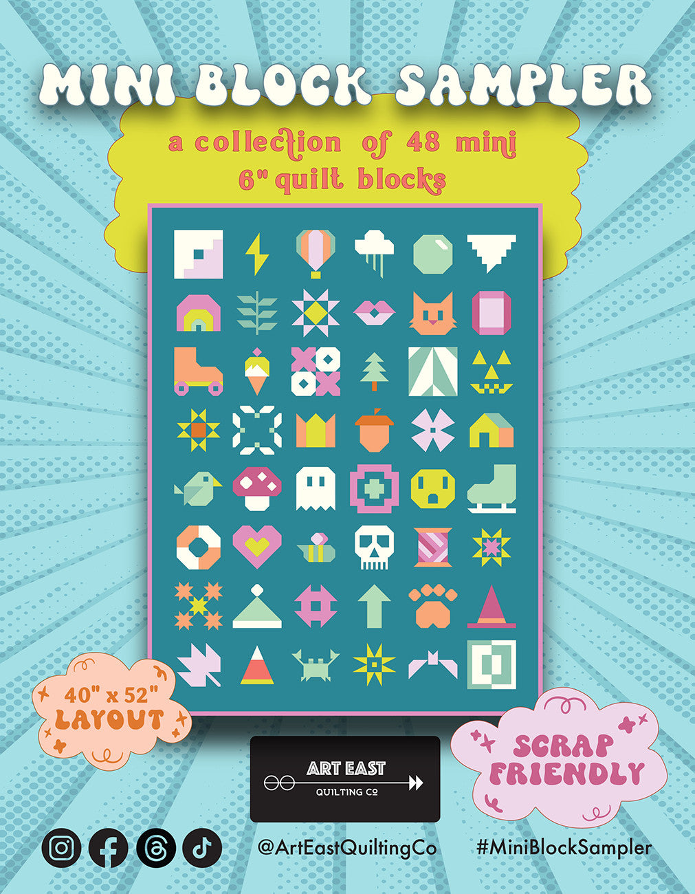 Mini Block Sampler Quilt Pattern Book