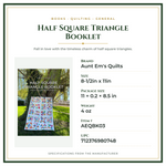 Product Specifications – Half Square Triangle Booklet