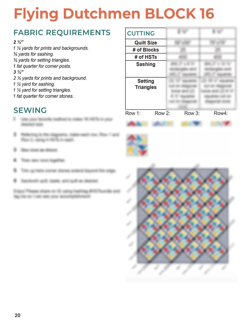 Half Square Triangle Booklet
