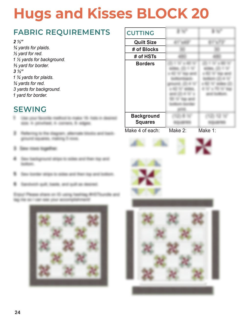 Half Square Triangle Booklet