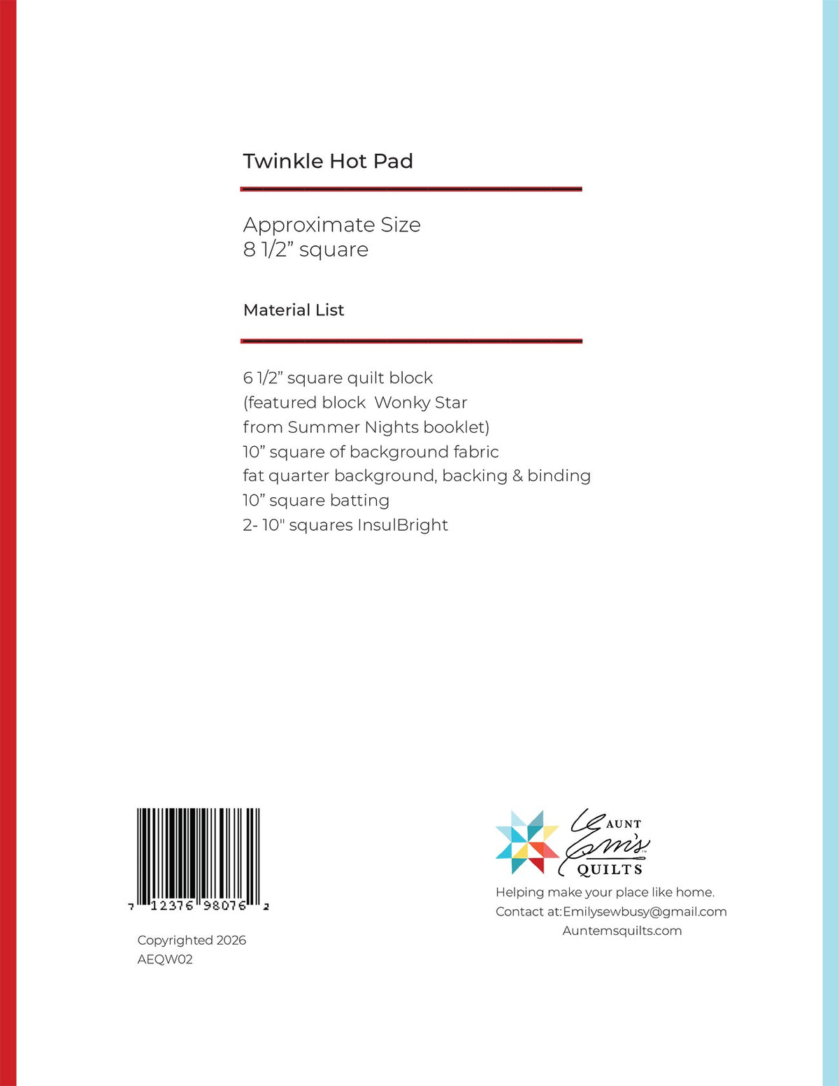 Twinkle Hot Pad