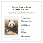 Product Specifications – Giant Panda Bear 16.75x18.5in Panel