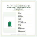 Product Specifications – Affinity Variegated Polyester Thread 40wt 1,000yds Mini King Spool Turf