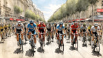 Morning Bike Race Quilt Panel Panel 23.5in x 13in