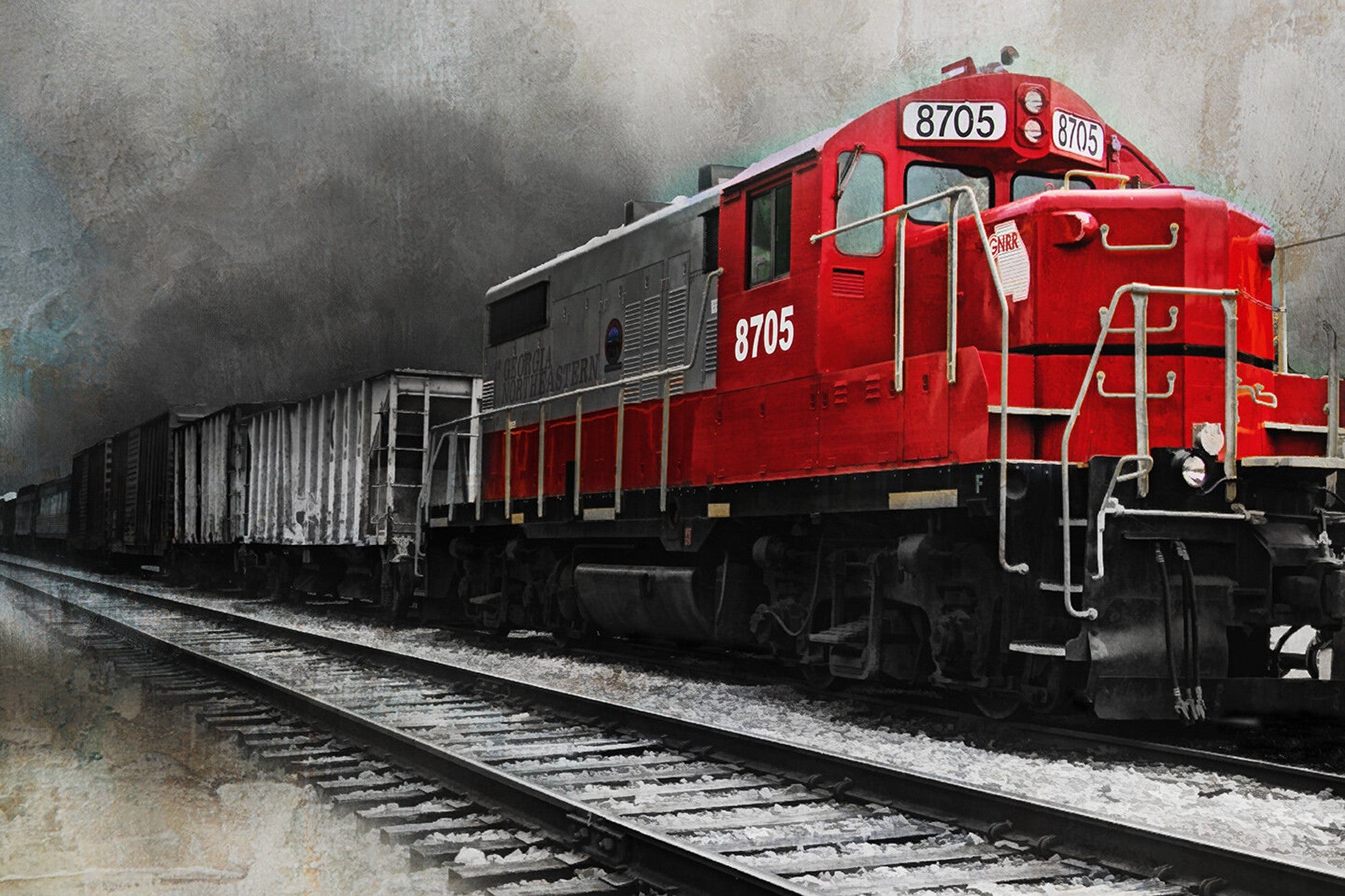 Locomotive 20in x 13in