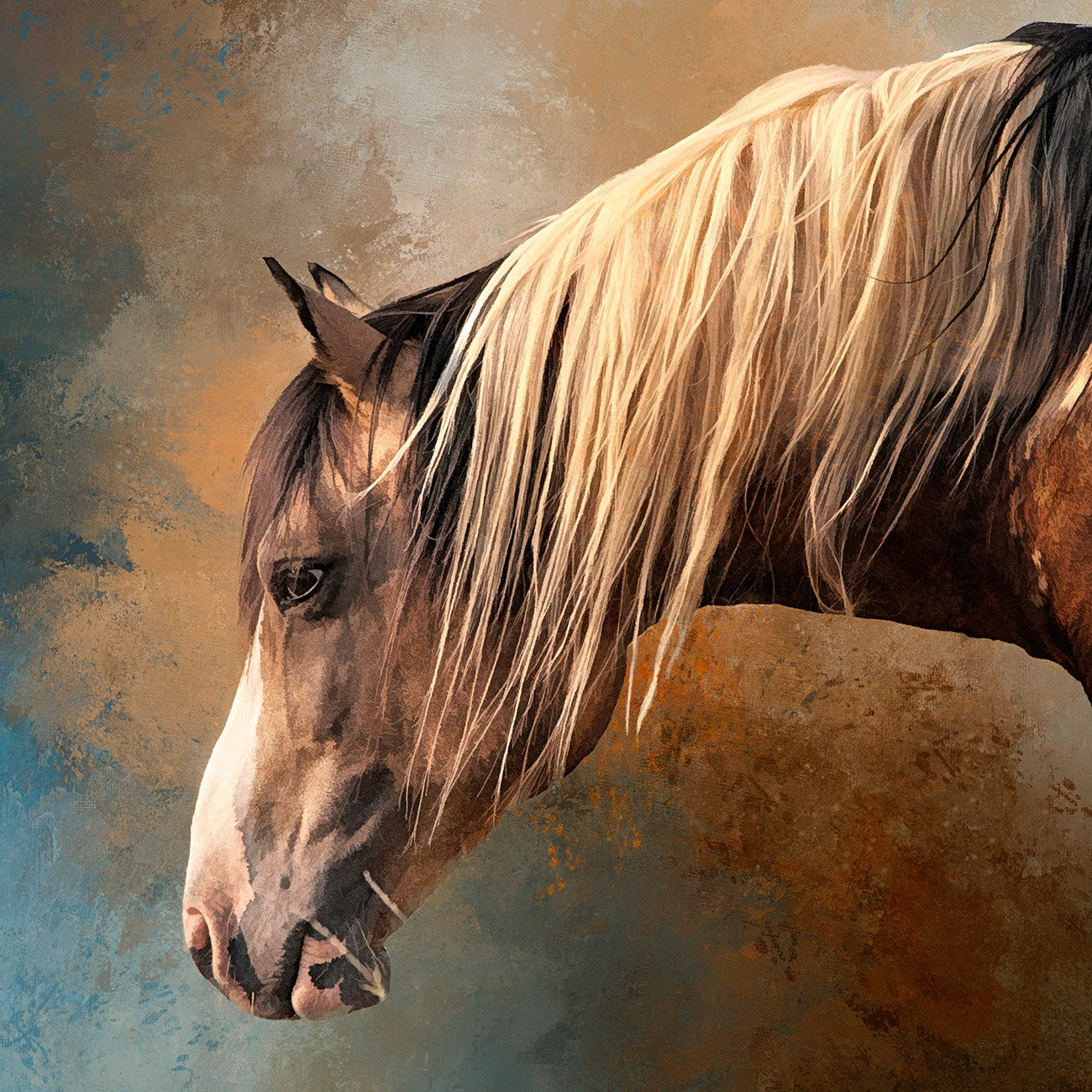 Paint Stallion Closeup 17.3in x 18.25in