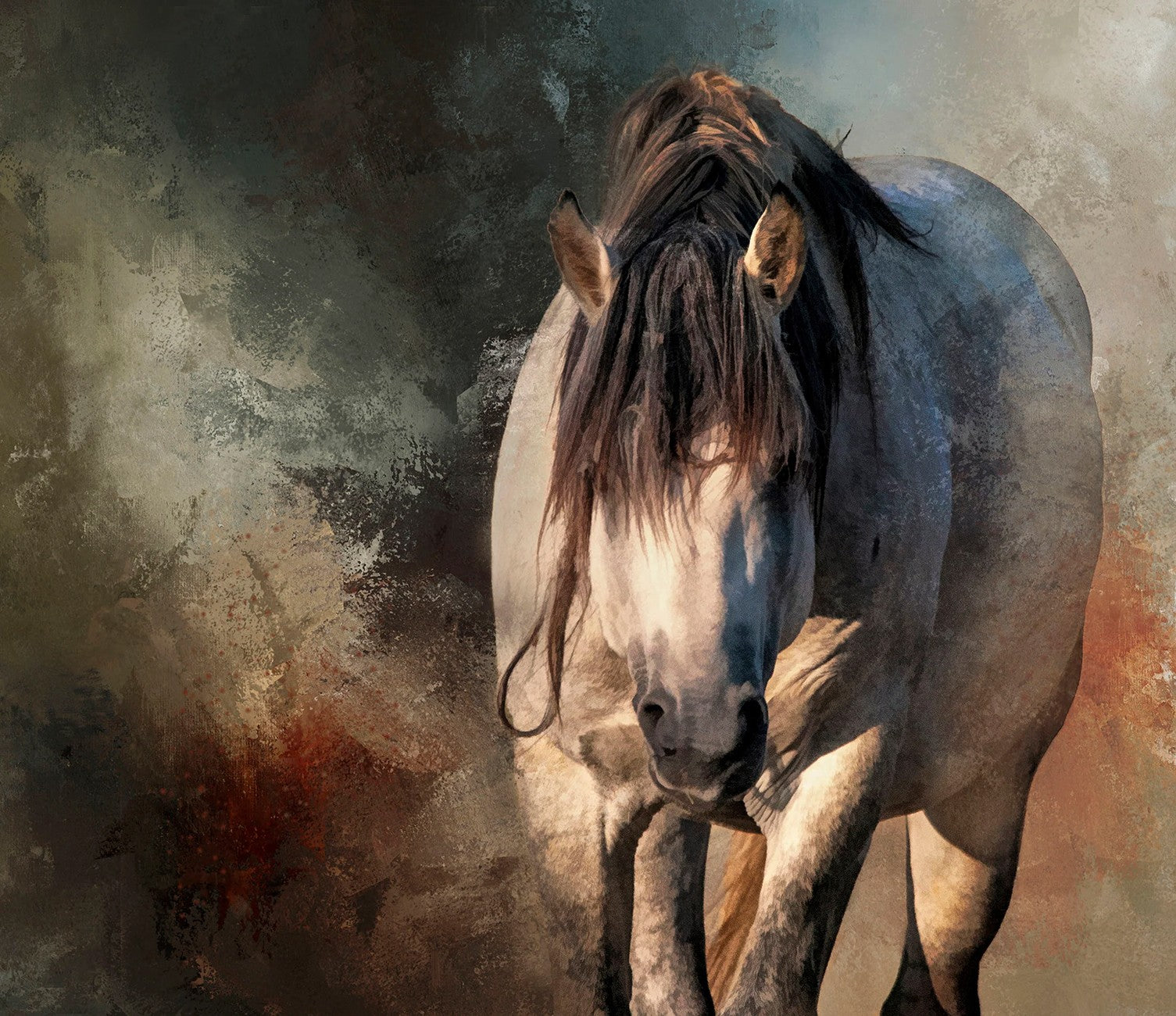 Abstract Background Stallion Panel 22.5in x 18in