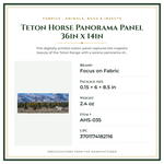 Product Specifications – Teton Horse Panorama Panel 36in x 14in