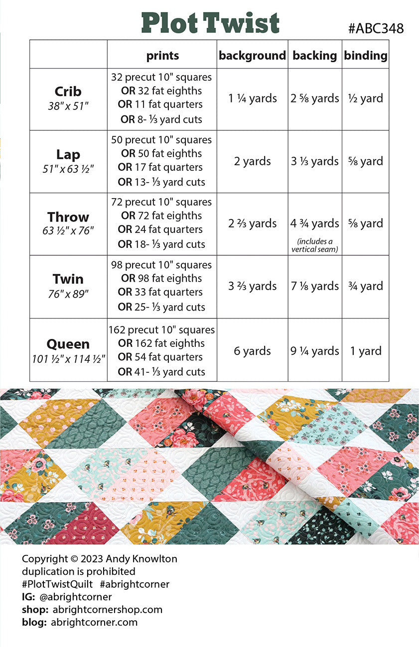 Plot Twist Quilt Pattern