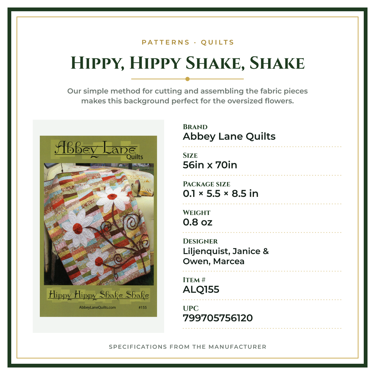 Product Specifications – Hippy, Hippy Shake, Shake