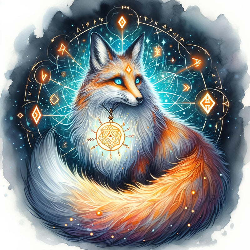 A Mystical Fox Fabric Panel 3
