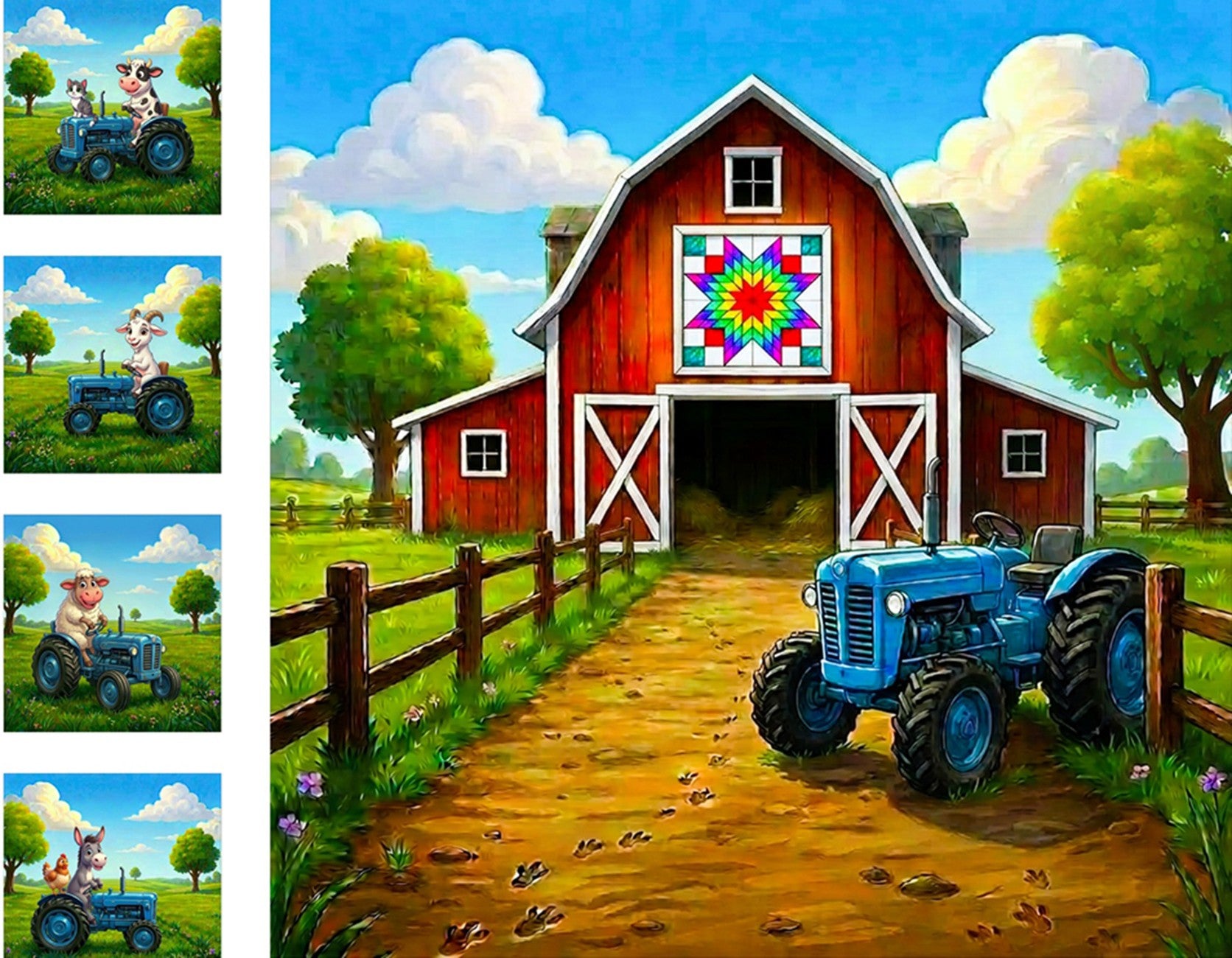 Farm Life 28in x 28in