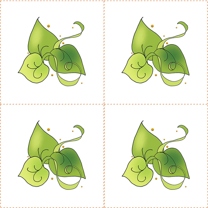 Leaves 3in Fabric Panel