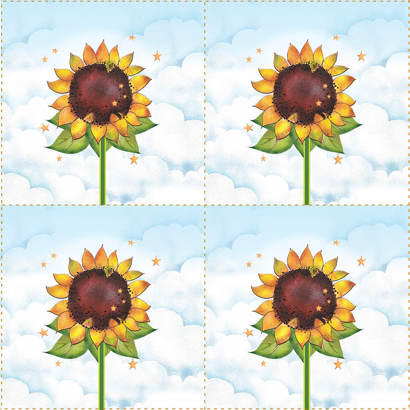 Sunflowers 3in Fabric Panel