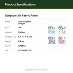 Product Specifications – Scripture 3in Fabric Panel