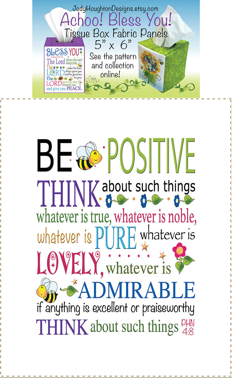 Be Positive Tissue Box Panel