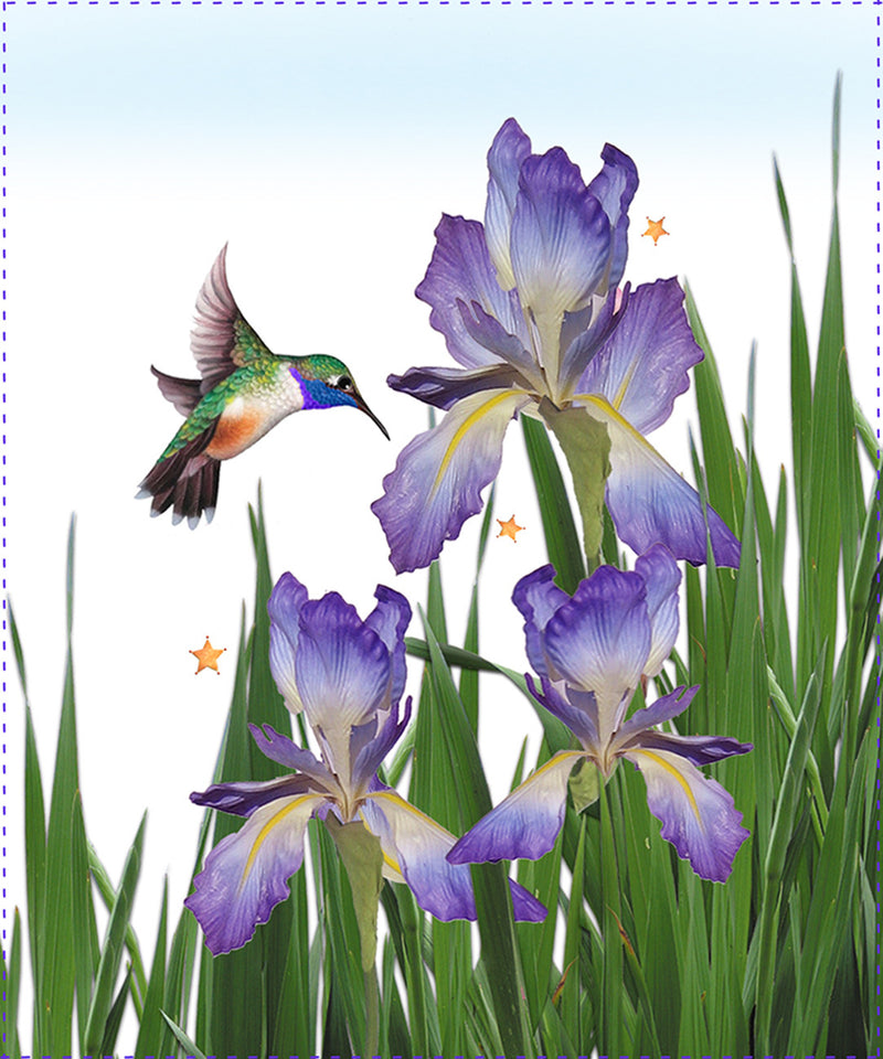 Iris Tissue Box Panel