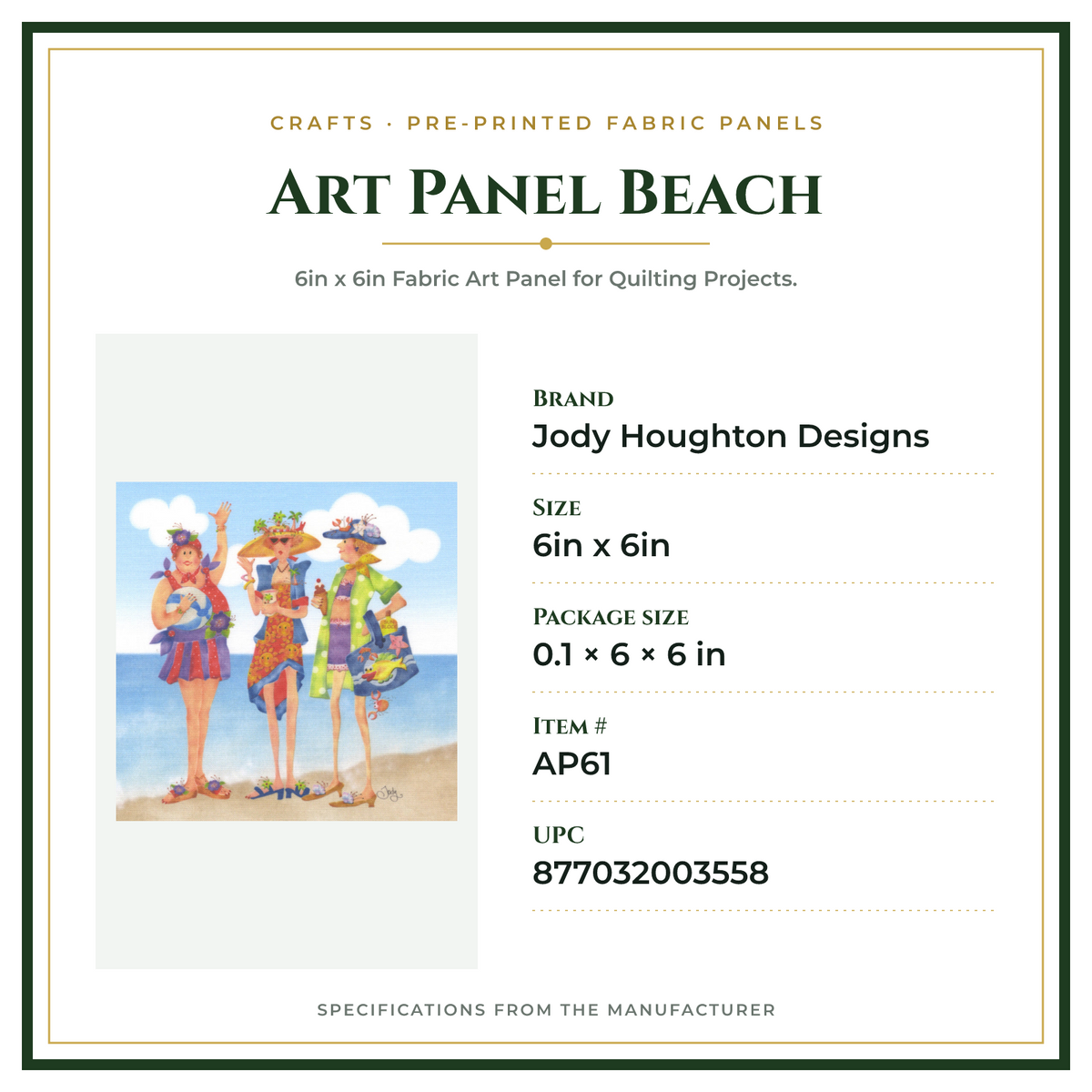 Product Specifications – Art Panel Beach
