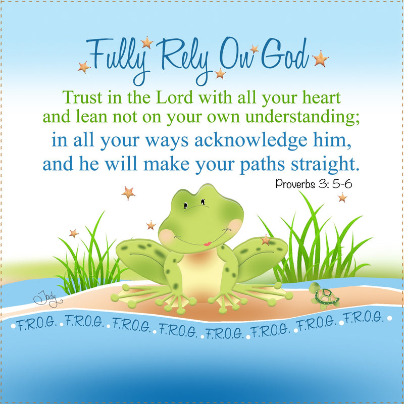 Fabric Art Panel 6in FROG